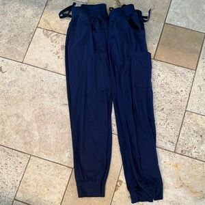Lot of 2 IRG Navy Blue Jogger Style Scrub Pants - Womens XS